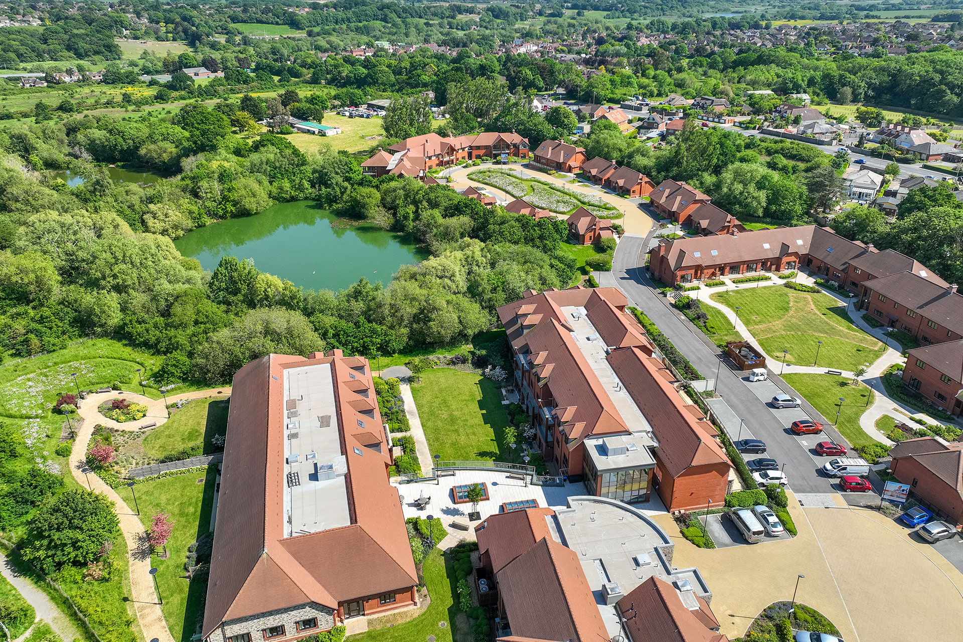 Aerial view of Friary Meadow