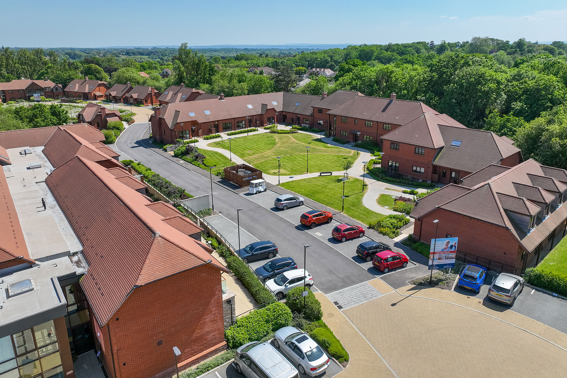 Aerial view of Friary Meadow
